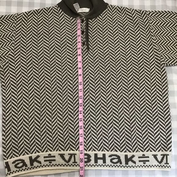 THALIE chunky knit wool blend sweater small neutral tones fall winter co… - Picture 10 of 15